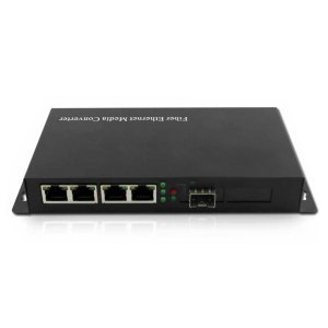 Slot 1SFP și porturi 4RJ45 SFP Converter Media Fibre Media