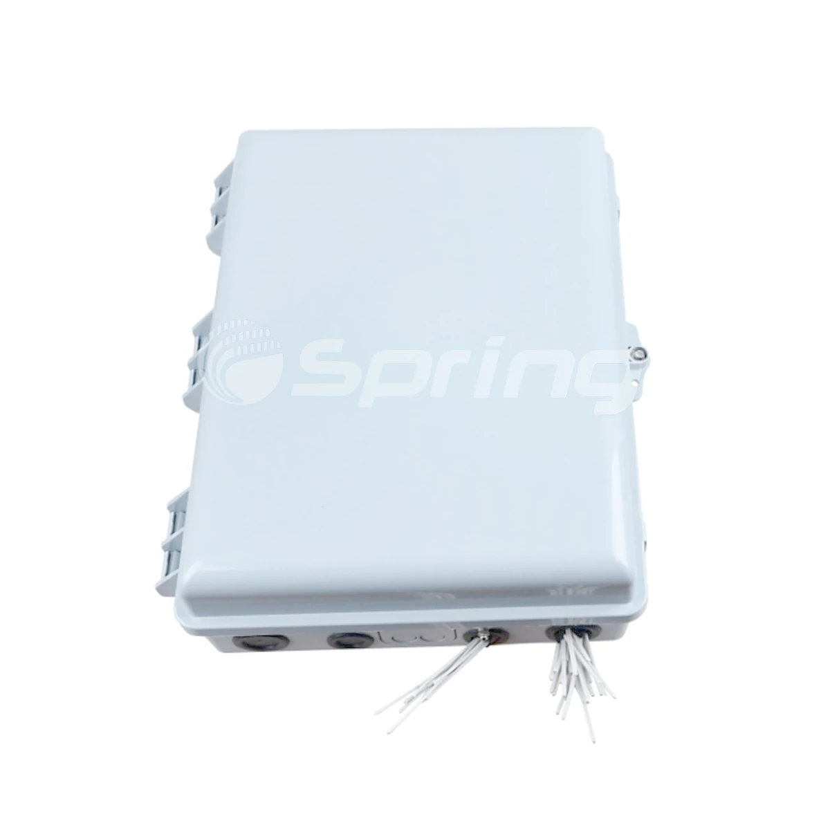 Outdoor-fiber-termination-box-48-cores-FTTH-wall-mounted-IP65-enclosure-front-view